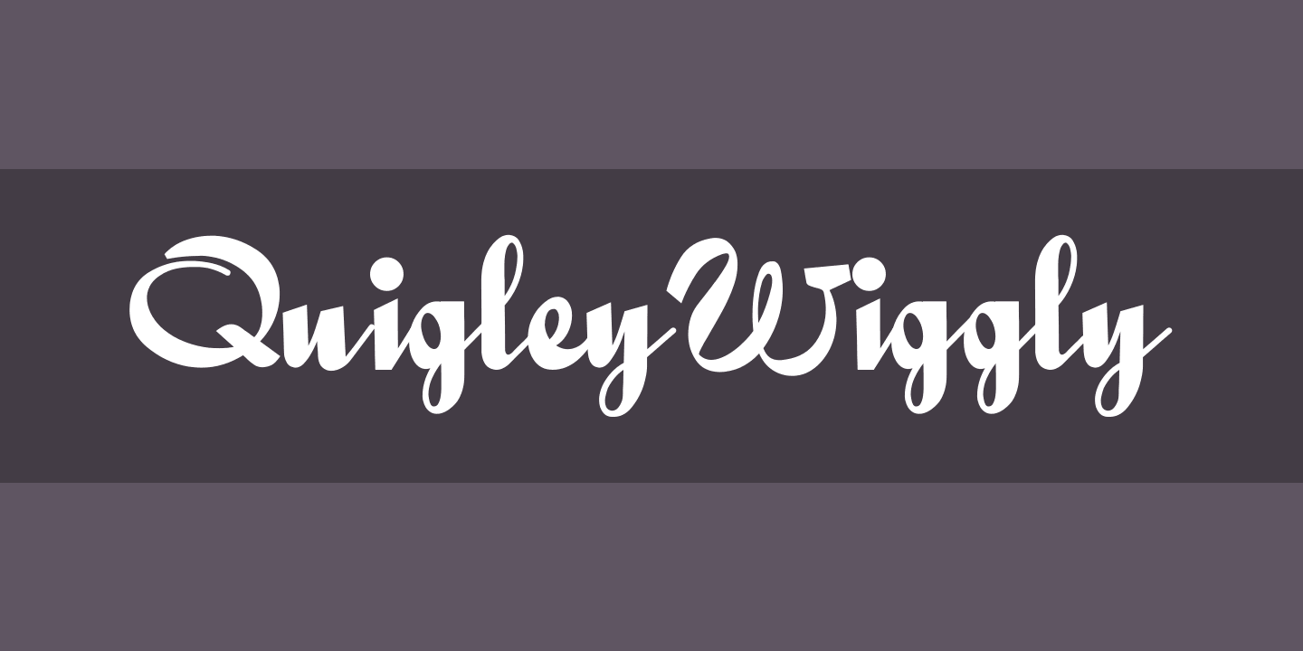 QuigleyWiggly Font preview